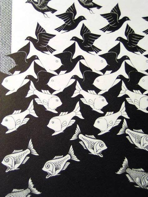 Day And Night Mc Escher M C Escher Illustration Painting