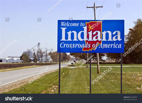 Welcome Sign Indiana State Line Stock Photo 20250787 Shutterstock