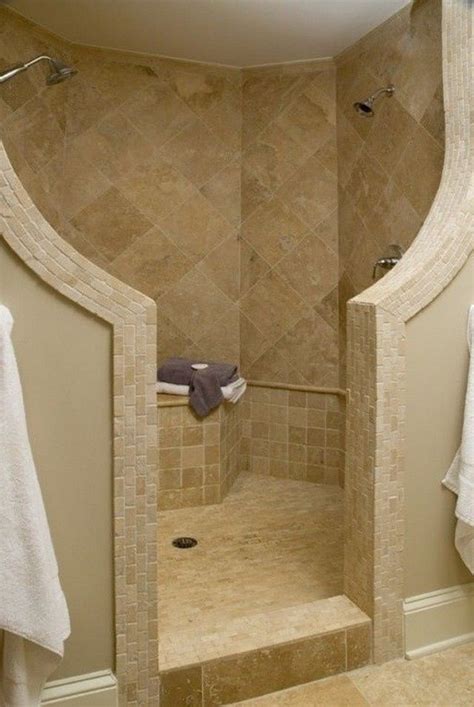 Tile Showers Without Doors Walk In Shower No Door Bathroom Remodel Shower Showers Without