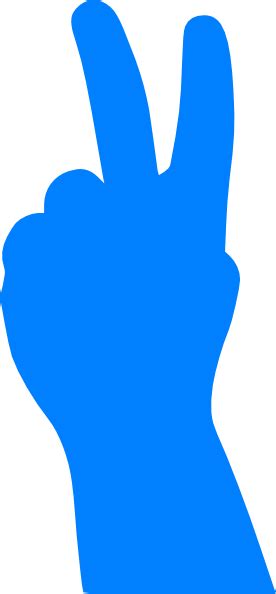 Blue Hand Peace Sign Clip Art At Vector Clip Art Online