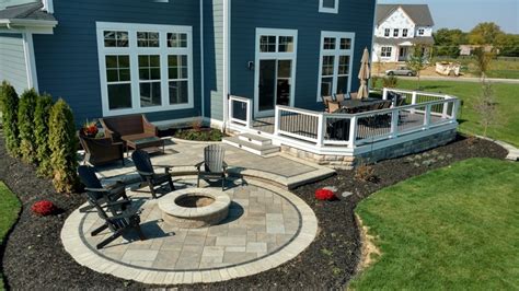 Wood Deck And Stone Patio Combination Decks Are Typically Built With