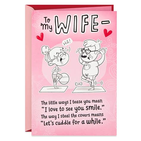 What Love Means Funny Pop Up Valentines Day Card For Wife Greeting