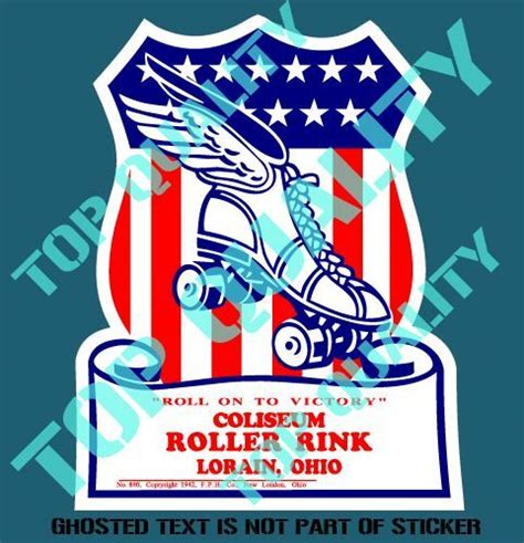 Vintage Coliseum Roller Rink Decal Sticker Hot Rod Rat Rod Decals My
