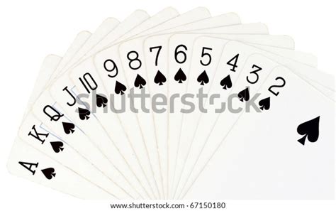 Playing Cards Isolated On White Background Stock Photo 67150180