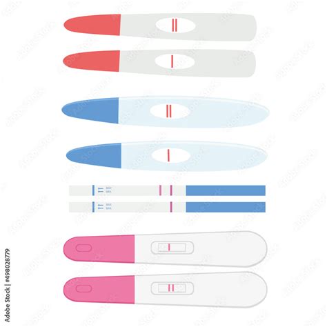 Pregnancy Or Ovulation Test Set Top View On White Background Female