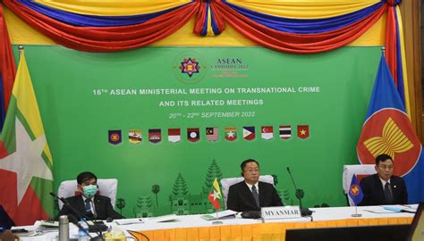 Myanmar Participates In 16th Asean Ministerial Meeting On Transnational Crime Global New Light