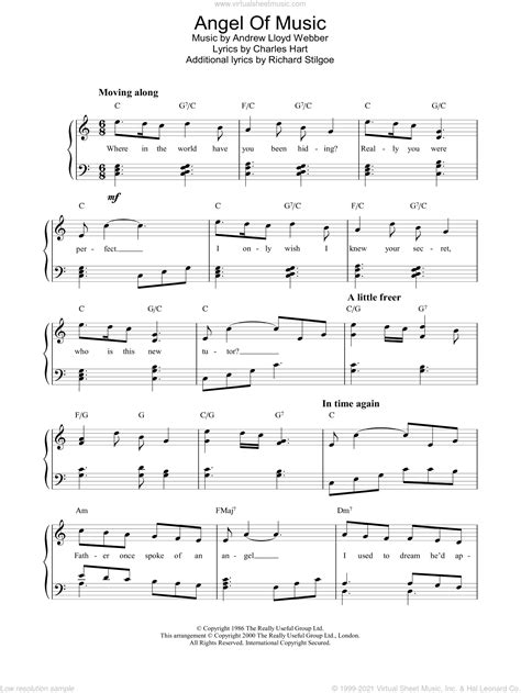 Phantom of the opera overture sheet free educational sheet music for beginner intermediate piano. Webber - Angel Of Music (from The Phantom Of The Opera) sheet music for piano solo