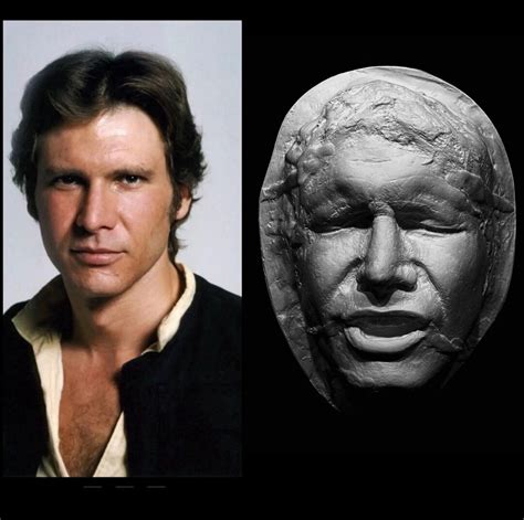 Han Solo Frozen In Carbonite Life Mask Face Cast In White Or Etsy