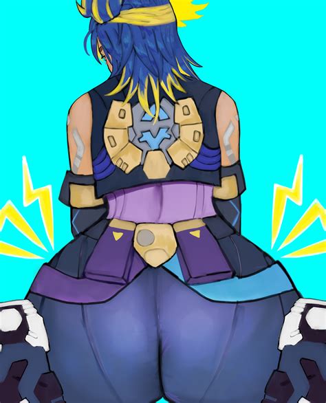 Rule 34 Ass Blue Hair From Behind Neon Valorant On Knees Valorant