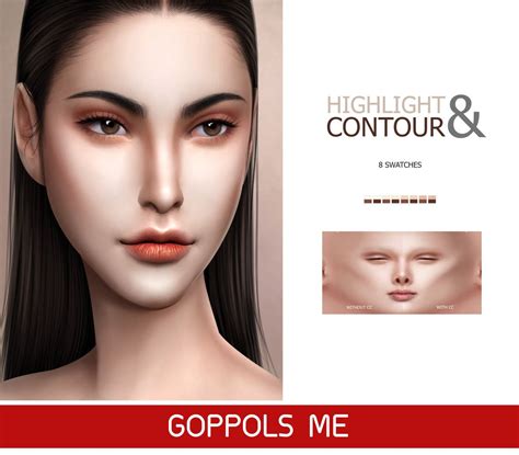Goppols Me — Gpme Highlight And Contour Sims 4 The Sims 4 Skin Sims
