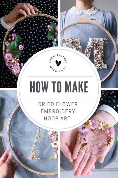How To Make Embroidery Hoop Art With Dried Flowers Olga Prinku Shares