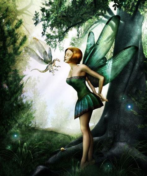 Dragonfly Kiss By Cosmosue Print Image Fairies Photos