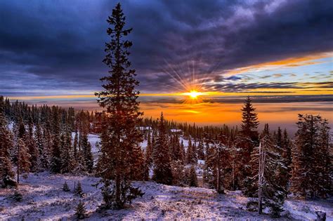 Winter Sunset Hd Wallpaper Background Image 2048x1363 Id757898