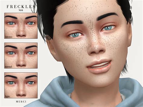Merci S Freckles N04 The Sims 4 Skin Sims Baby Sims 4 Body Mods