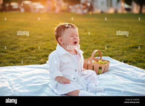 Crying An Angry Child Not Giving Into Her Mother Hi Res Stock