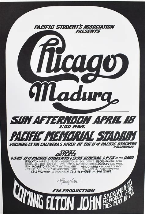 Chicago Concert Poster 1971 Randy Tuten | Visible Vibrations | Concert posters, Concert, Gig posters