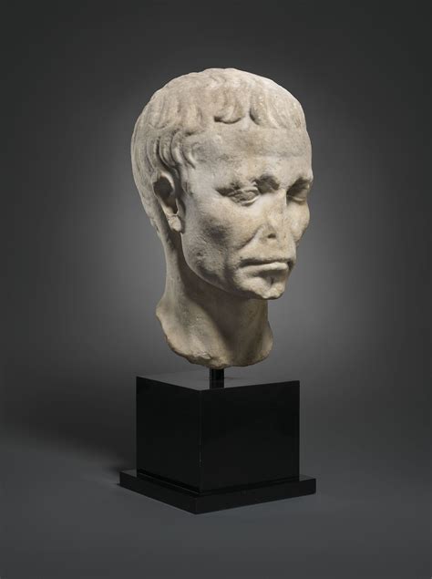 A Roman Marble Portrait Head Of Julius Caesar Augustan Period Circa