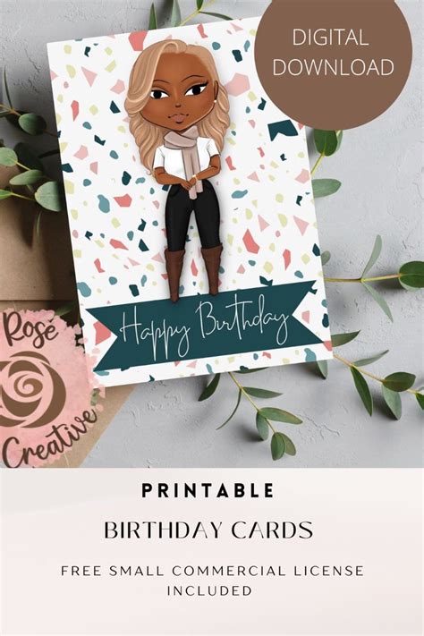 Happy Birthday Card Black Woman Birthday Card Birthday Etsy