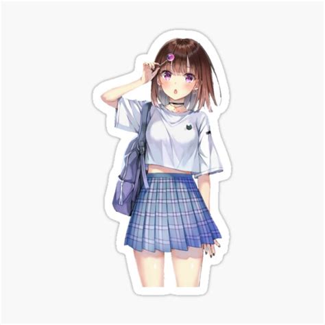 Anime Girl Sticker For Sale By Rossiidesigns Redbubble