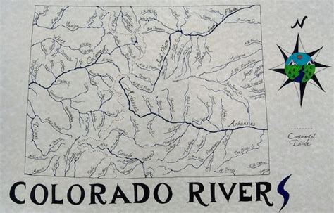 colorado rivers map etsy