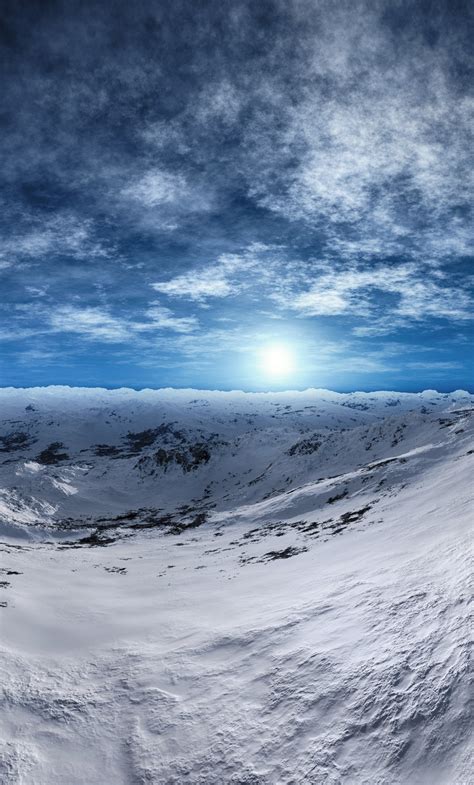 Download Tundra Arctic Mountains Winter Sunny Day Glacier