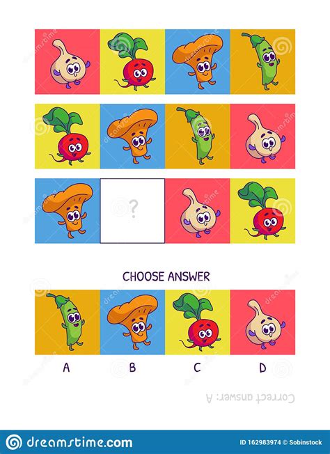 Are you on a hunt for best classroom games for kids? Cute Garlic, Radish, Chanterelle, Peas. Logic Game For ...