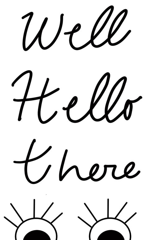 Well Hello There Sign Printable Art Digital Download Etsy
