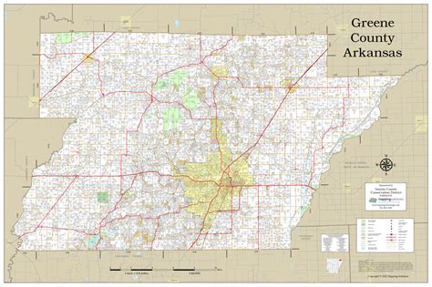 Greene County Arkansas 2022 Wall Map Mapping Solutions