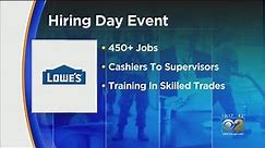 Lowe's To Host Hiring Day Event On Tuesday