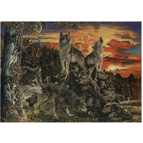 Wolves At Dawn 1000 Piece Puzzle Features The Original Artwork Of