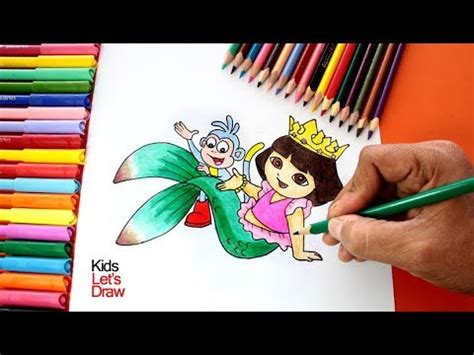 Cómo dibujar a Dora La Exploradora y su mono Botas Juego Dora Aventura de Sirena YouTube