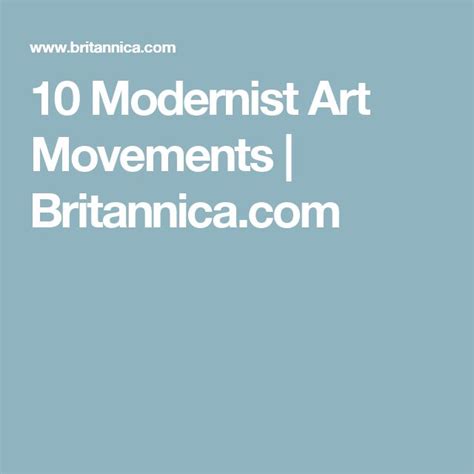 10 Modernist Art Movements Art Movement Modernist Movement