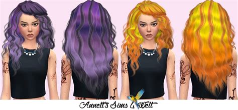 Sims 4 Ccs The Best Stealthic Hair Genesis Recolors By Annett85