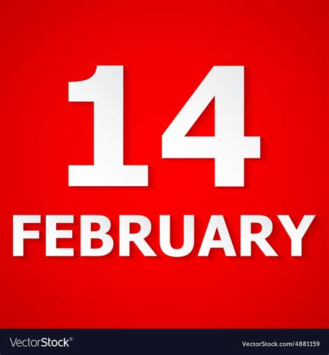 February 14 Valentines Day Royalty Free Vector Image