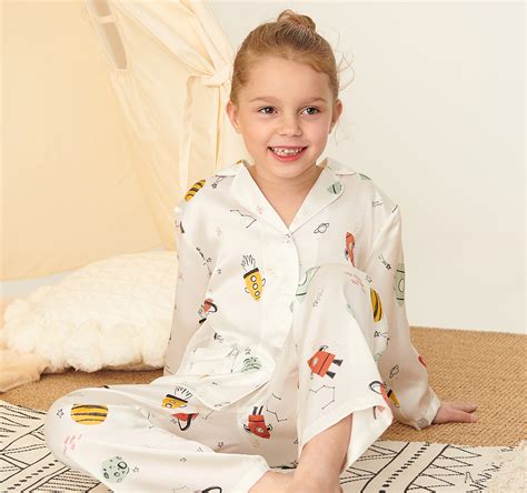 Shopping Made Fun Madjtlqy Toddler Boy Girl 2pcs Pajamas Set Satin