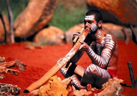 Aborigine And His Didgeridoo Australia Didgeridoo Australia
