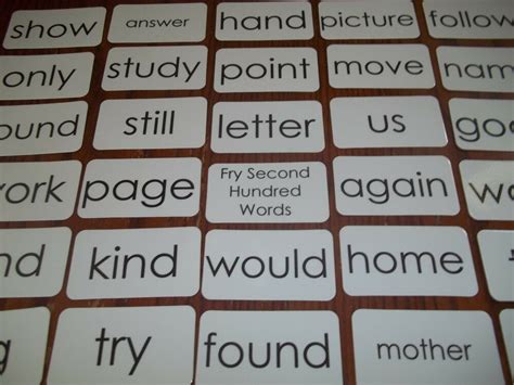 Word walls, flash cards, sight word books, etc! 100 Miniature Laminated Fry Second Hundred reading sight word flash cards. | eBay