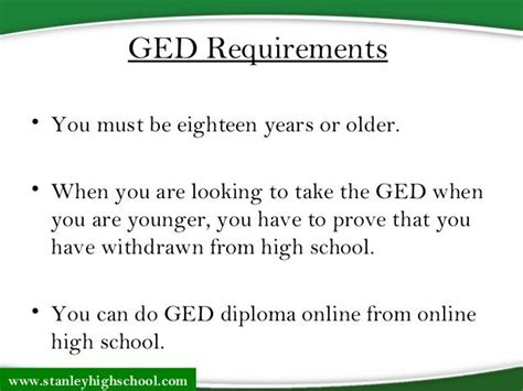 Getting Your Ged Ged Requirements