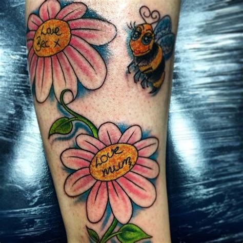 21 Cute Bee Tattoos Daisy Tattoo Designs Bee Tattoo