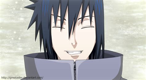 Sasuke Smiling By Greataster On Deviantart