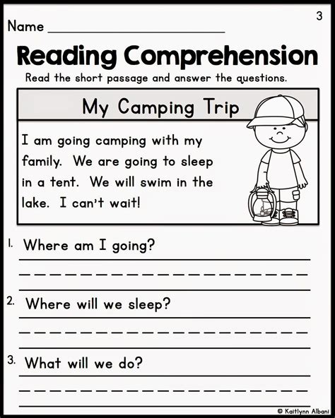 Kindergarten Reading Comprehension Passages Kindergarten Reading