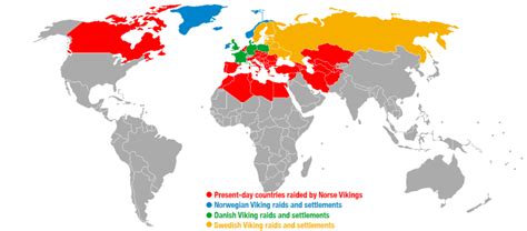 Countries That Were Raided Or Settled By The Vikings Based On