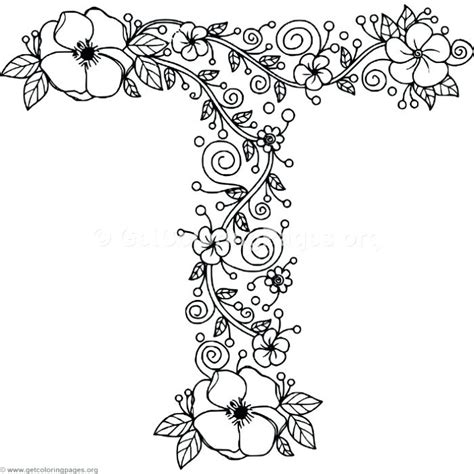 Letter Coloring Pages For Adults At Free Printable