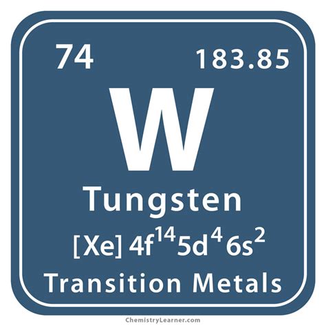 Tungsten Facts Symbol Discovery Properties Uses