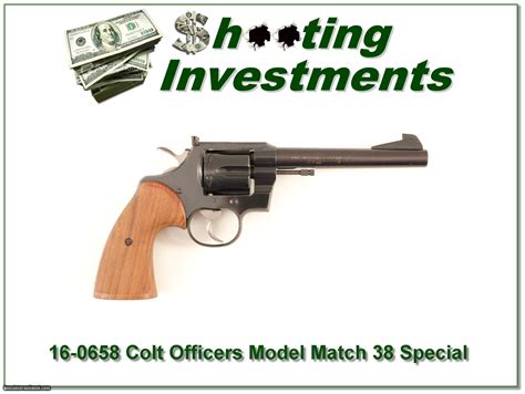 Colt Officers Model Match Blued 6in In 38 Special