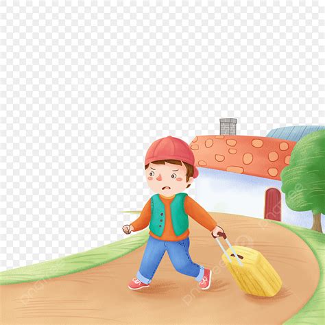 Children Running Away Clipart