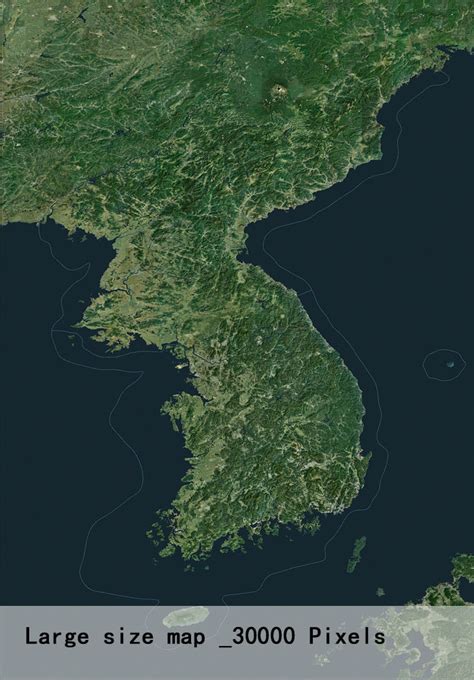 Korean Peninsula Satellite Map 3d Cgtrader