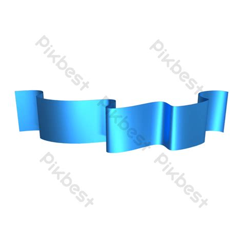 Blue Glossy Ribbon 3d Decors And 3d Models Psd Free Download Pikbest