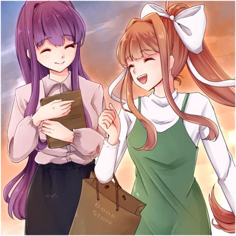 Monika And Yuri Are Such Great Friends~ 💚💚💚 By Onmyonmyoin On
