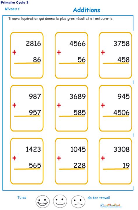 Fiche Addition Ce2